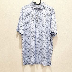 Pre-loved! TAILORBYRD Men’s Golf Cart/Ball Print Golf Shirt!